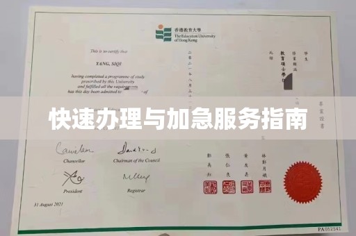 嘉善快速办理与加急服务指南