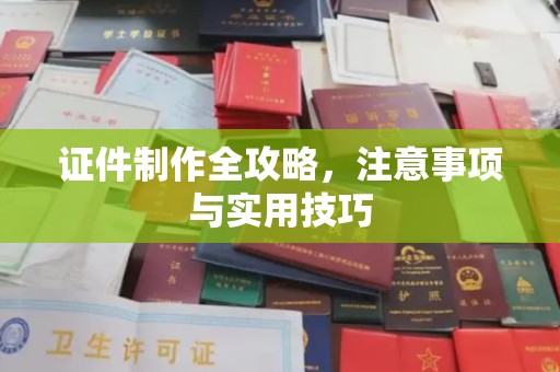 嘉善证件制作全攻略，注意事项与实用技巧