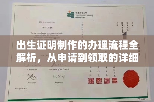嘉善出生证明制作的办理流程全解析，从申请到领取的详细指南