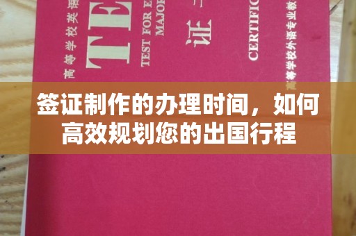 嘉善签证制作的办理时间，如何高效规划您的出国行程