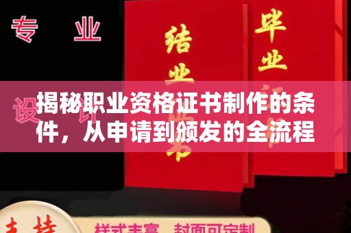 嘉善揭秘职业资格证书制作的条件，从申请到颁发的全流程解析