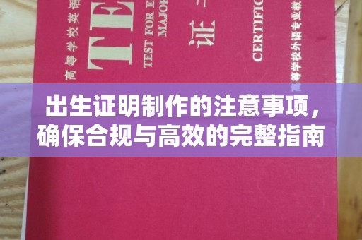 嘉善出生证明制作的注意事项，确保合规与高效的完整指南