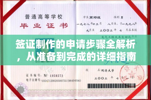 嘉善签证制作的申请步骤全解析，从准备到完成的详细指南