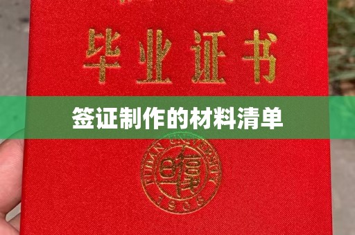 嘉善签证制作的材料清单